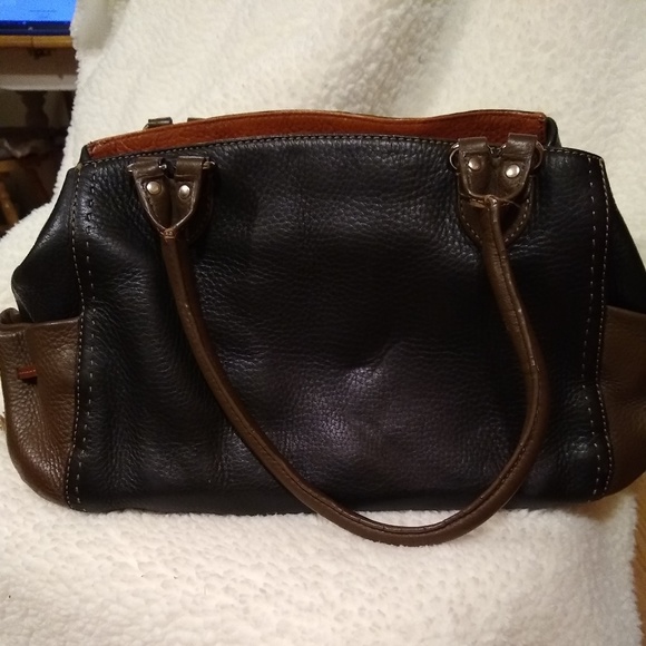 Cole Haan Tri Color(brown and black)Leather Purse - Picture 1 of 8